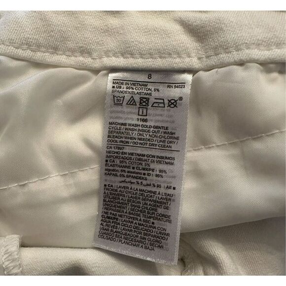 New! Old Navy White Pixie Ankle Pants Sz 8 - Picture 6 of 6
